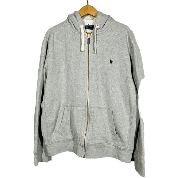 Polo Ralph LAuren Full Zip Fleece Lined Jacket Hooded Casual LS Cream - XXL - Picture 1 of 9